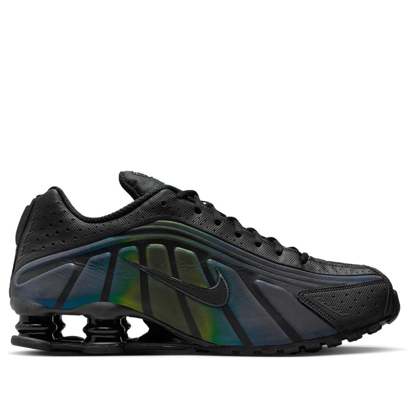 Nike Shox R4 SE Mens Running Shoes Size 10.5 Black Iridescent IM6596 001