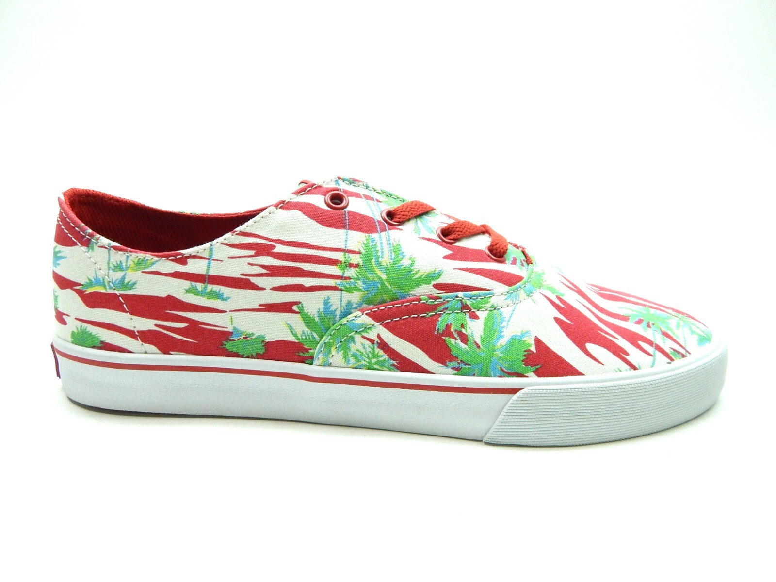 SUPRA MEN’S WRAP RED PRINT WHITE S05043 SHOES SIZE 9