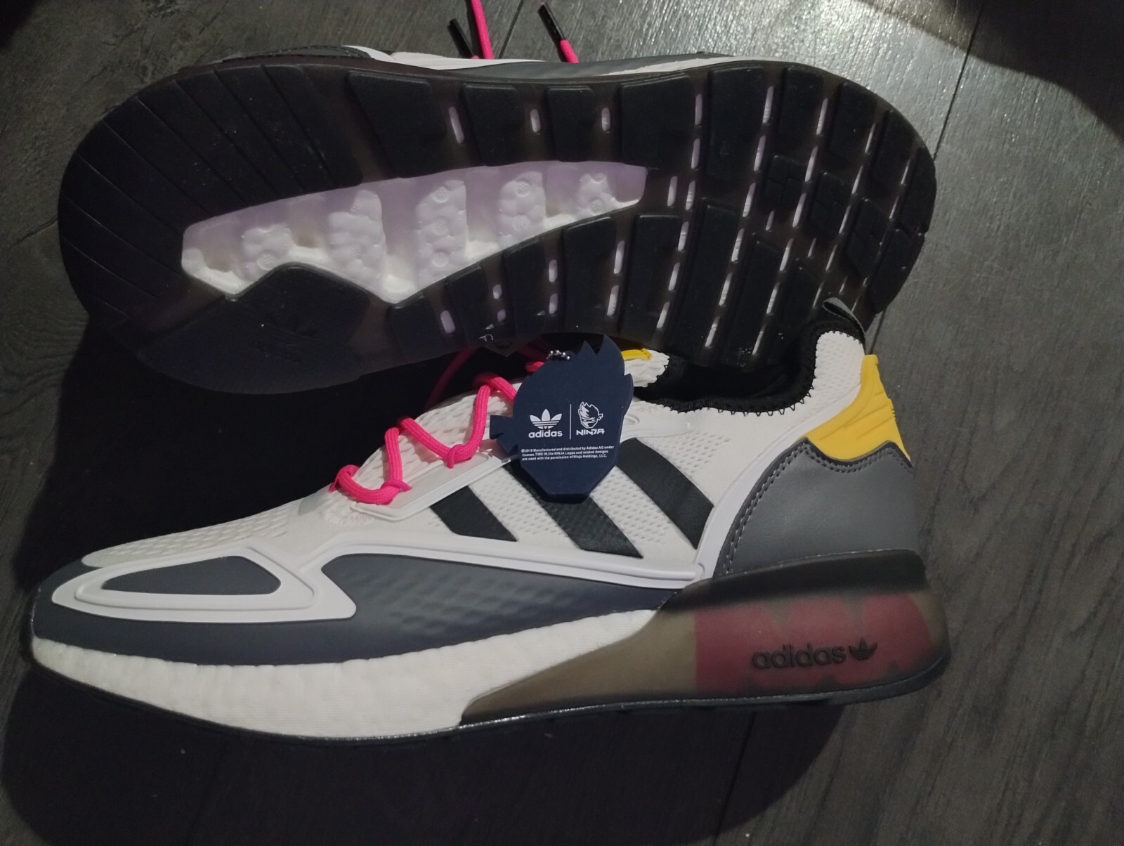 Size 13 – adidas Ninja x ZX 2K Boost Time In – White Grey