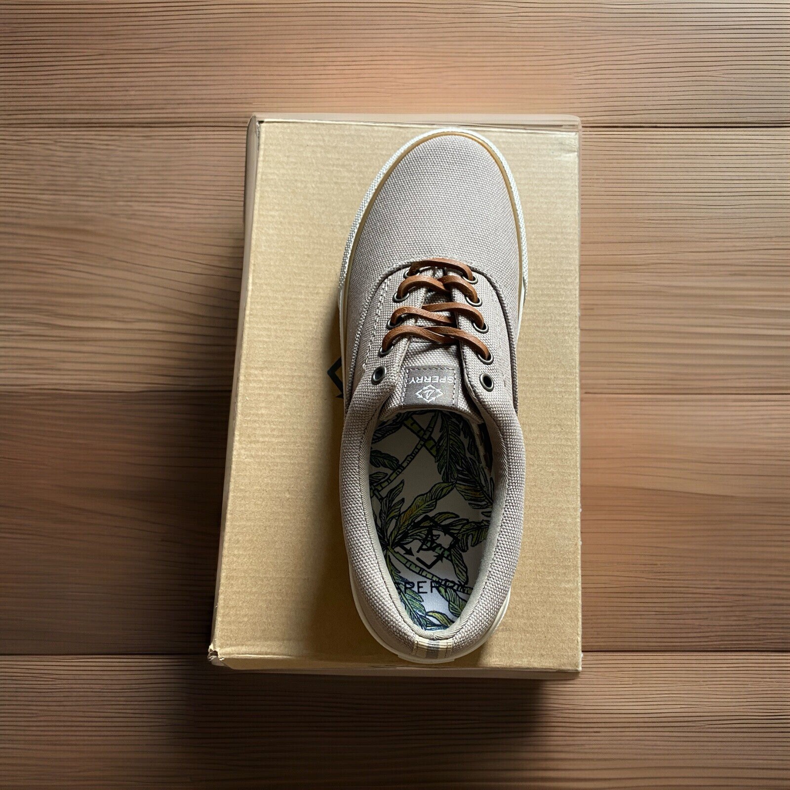 Sperry Top-Sider Striper SC Linen Taupe 7.5 M Men’s Sneakers