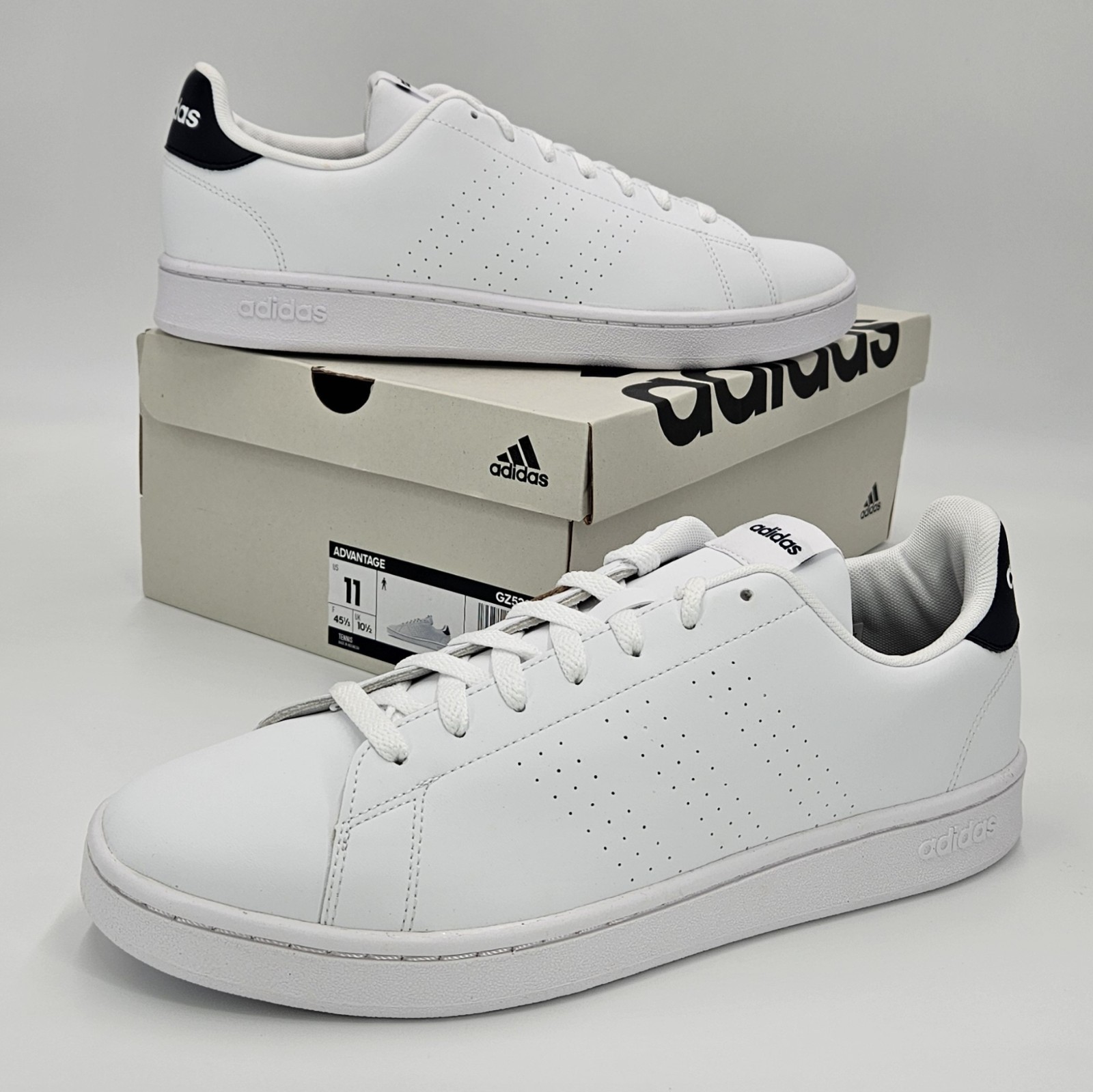 adidas Advantage Men’s Tennis Cloud White GZ5299 Low Top Shoes Size 11 NEW