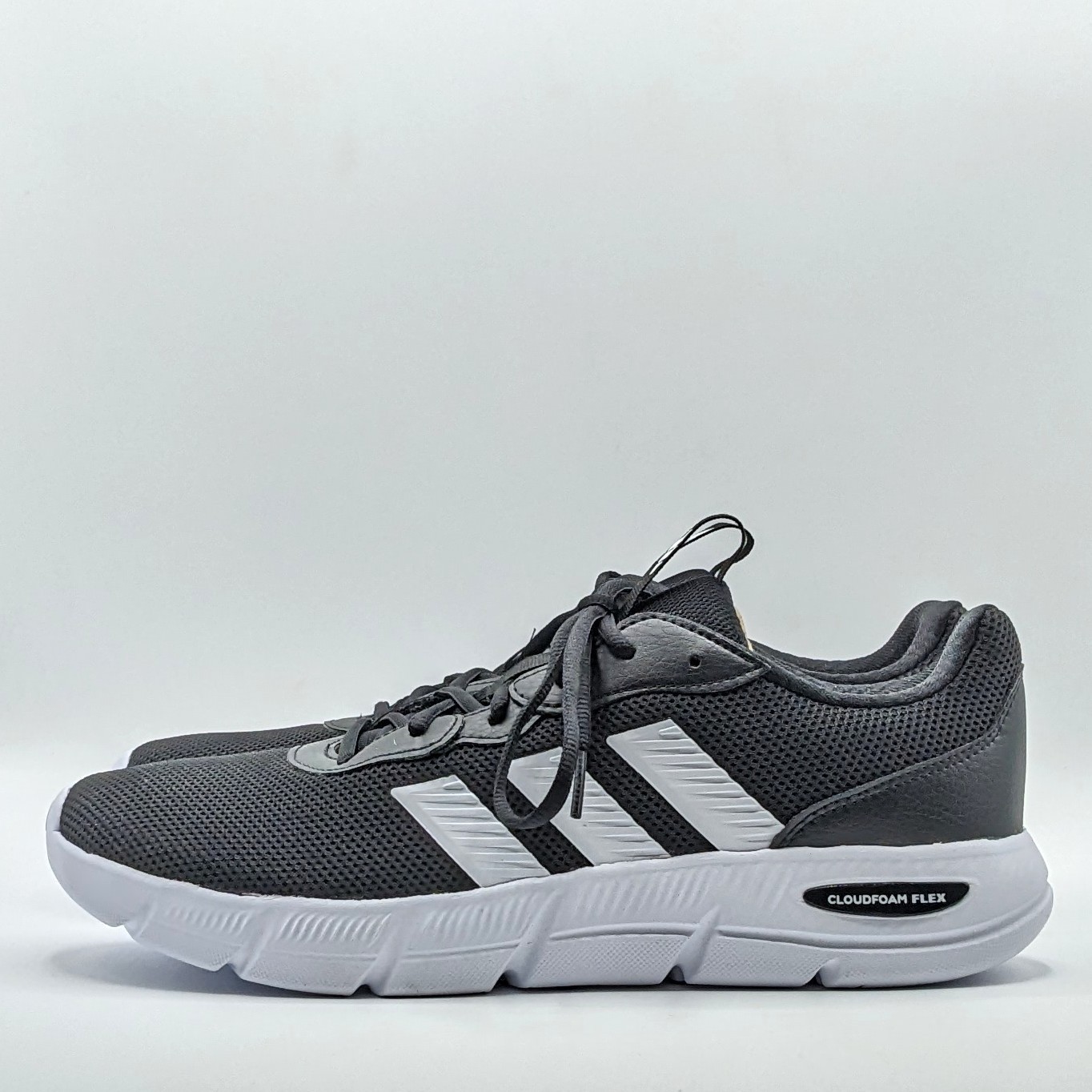 adidas “Cloulfoam Flex Laces” Men’s Everyday Wear Walking Shoes [Black/Wide] NEW