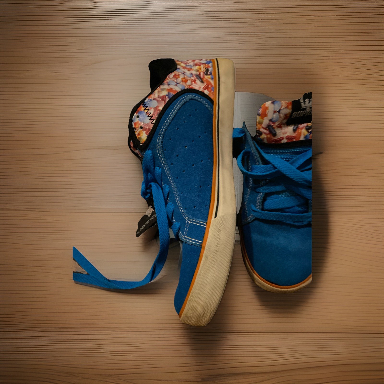 Supra 2006 Jim Greco skate Shoes Pillz Size 10 Blue Suede Leather Sides