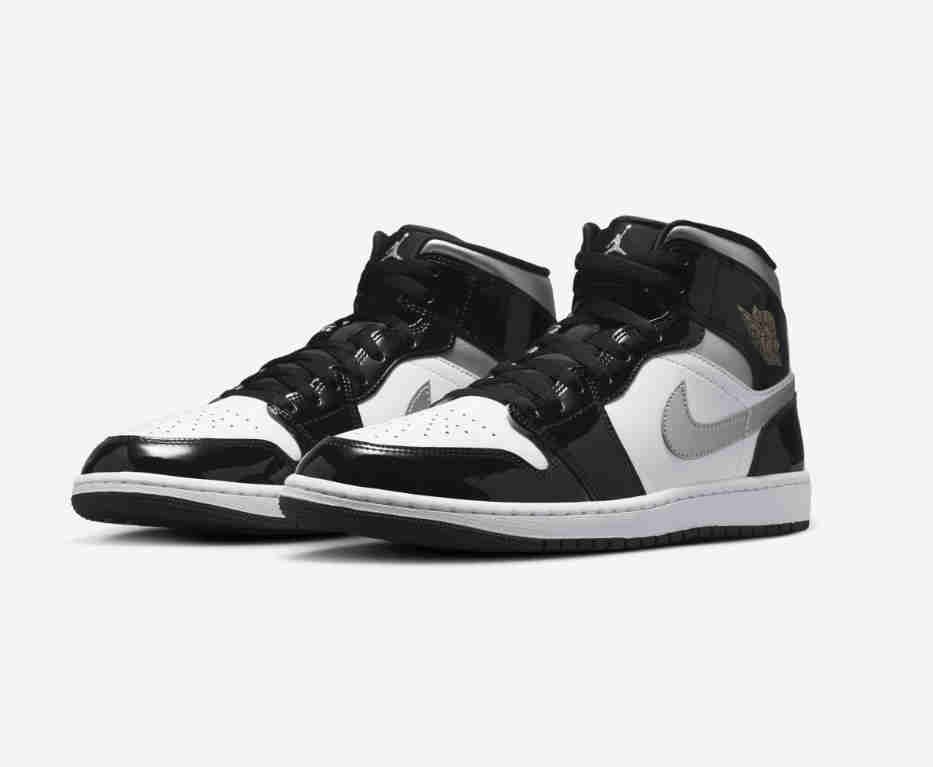Air Jordan 1 Mid SE Black White Metallic Silver HV0789-010