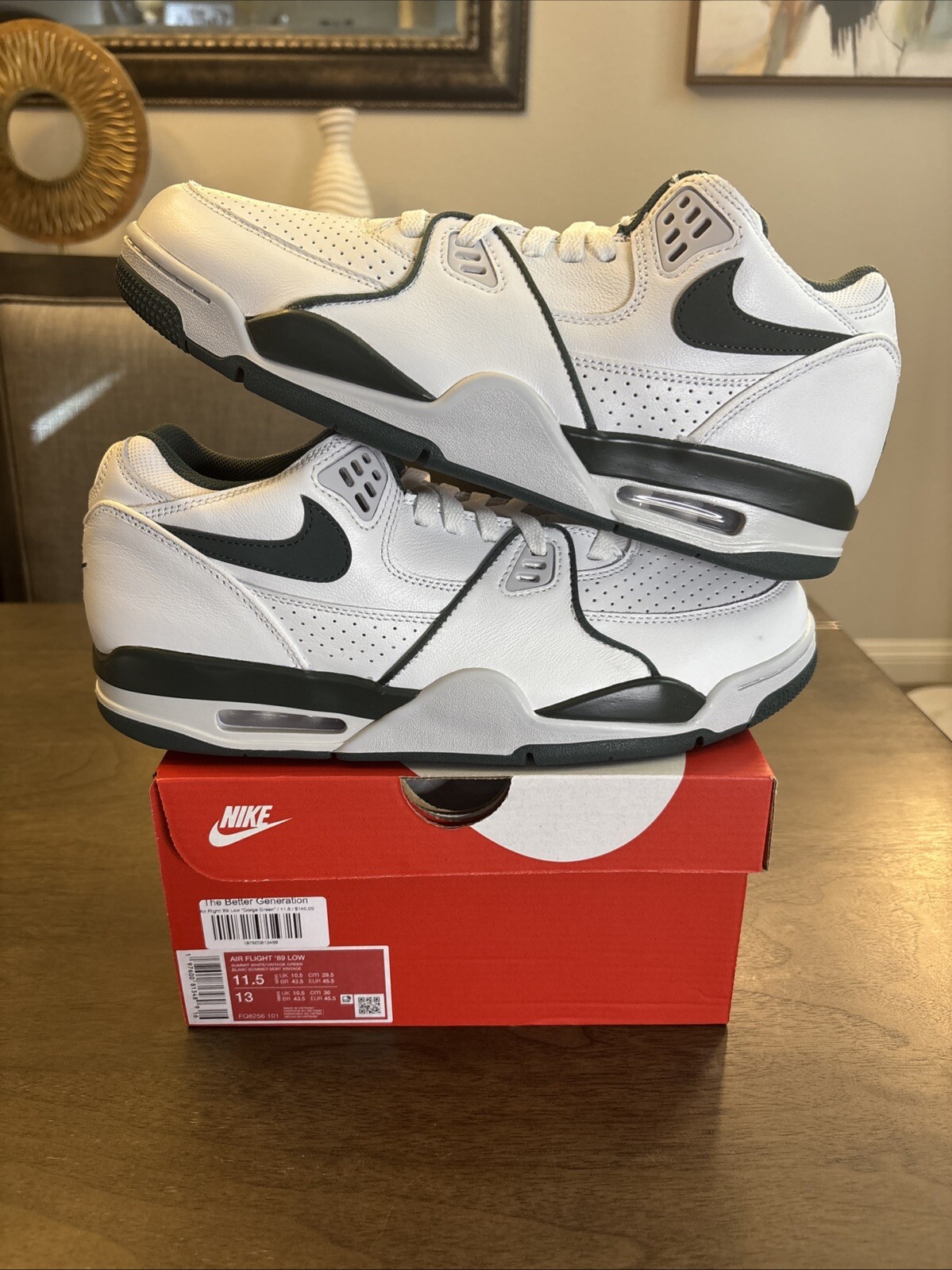 NIKE AIR FLIGHT 89 LOW SUMMIT WHITE FQ8256 101 SZ 11.5 DS REPUTABLE SELLER
