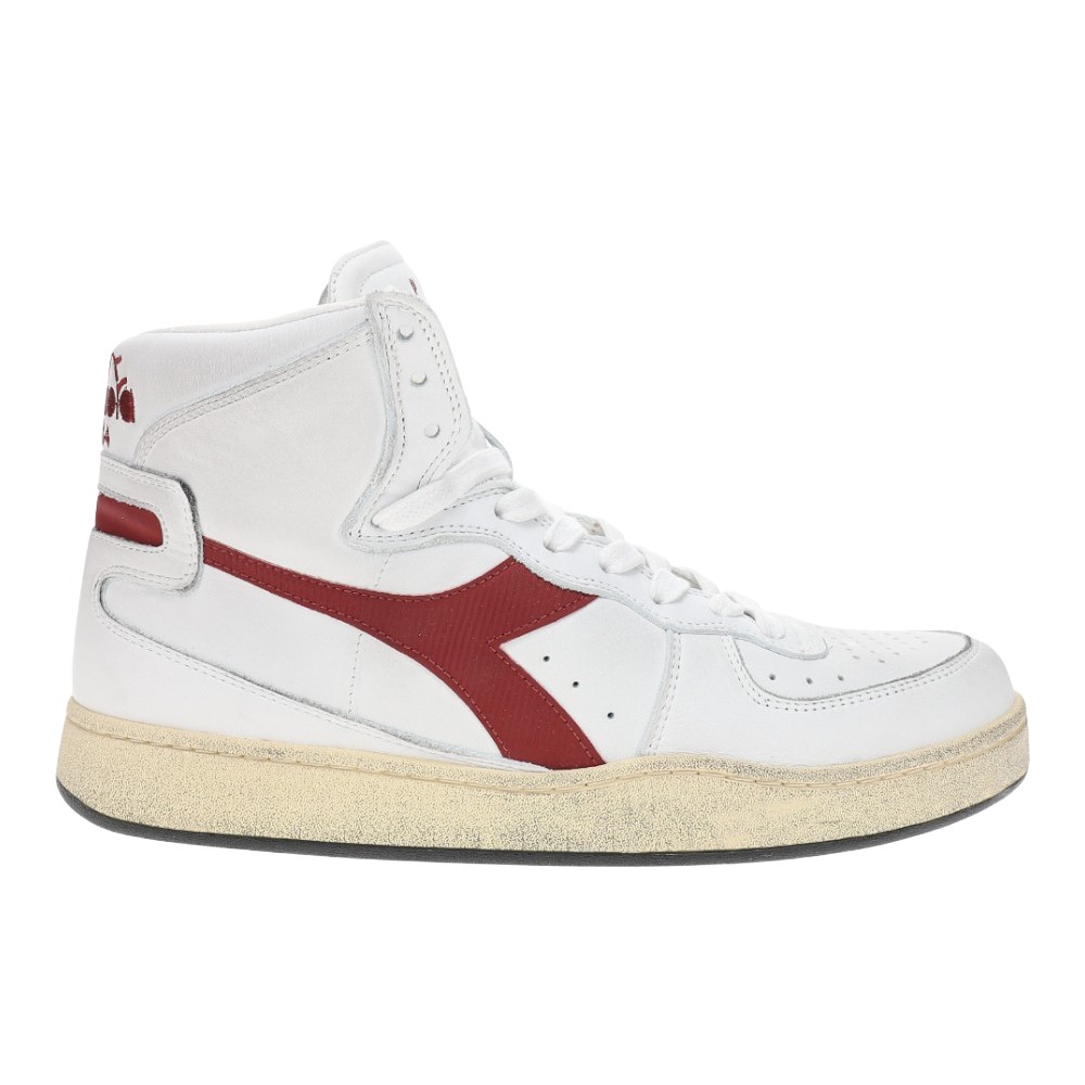 diadora Mi Basket Used High Top Mens White Sneakers Casual Shoes 158569-C7114
