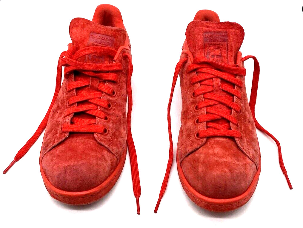 Adidas Stan Smith Sneakers “Power” Red Suede Men’s 9.5 Art S75109 Shoes