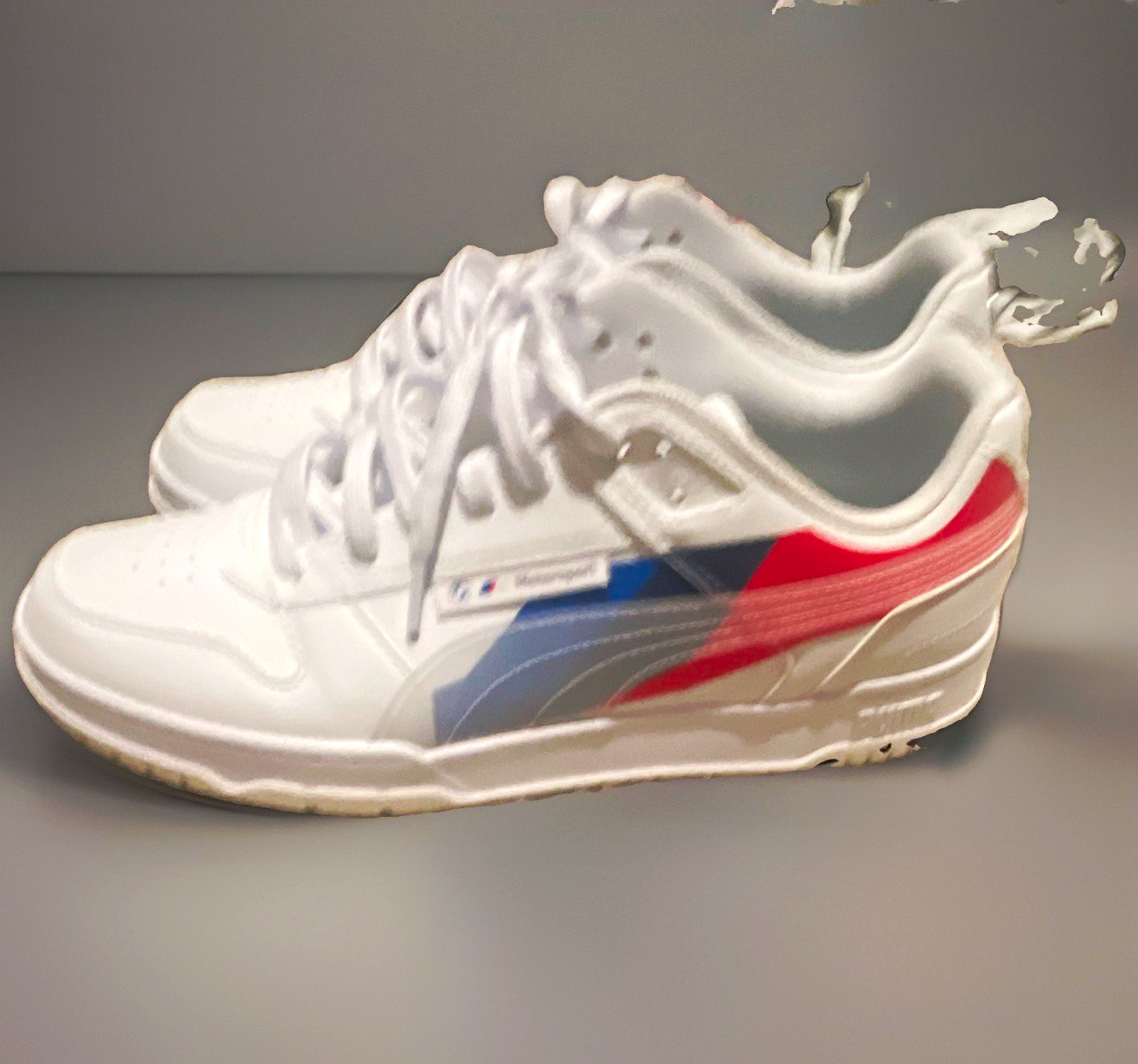 PUMA BMW Motorsport Men’s Low Top Lace Up Sneakers Synthetic White Red Blue