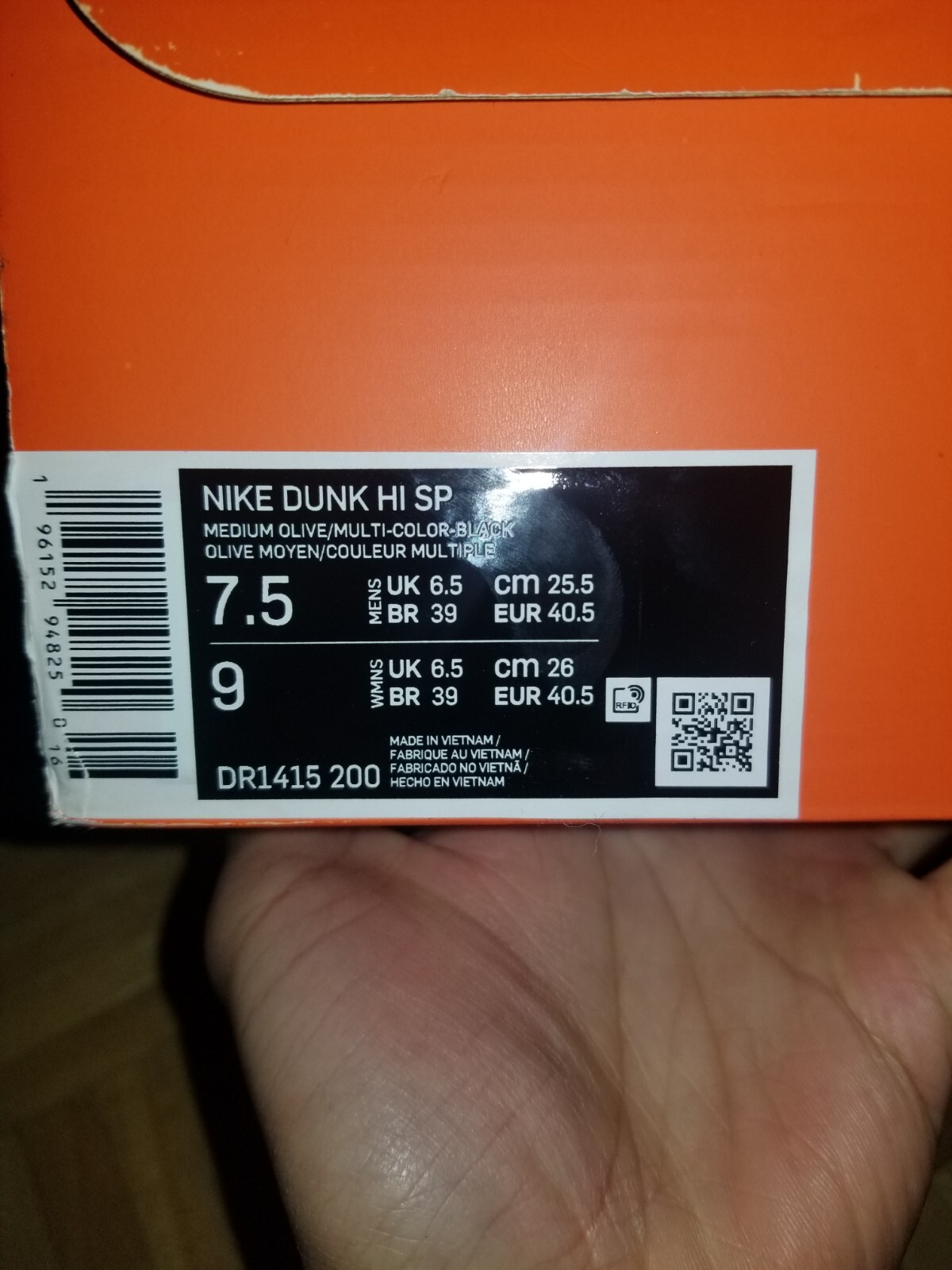 Size 7.5 – Nike Dunk High x SoulGoods Medium Olive/Black 2022 Pre-Owned