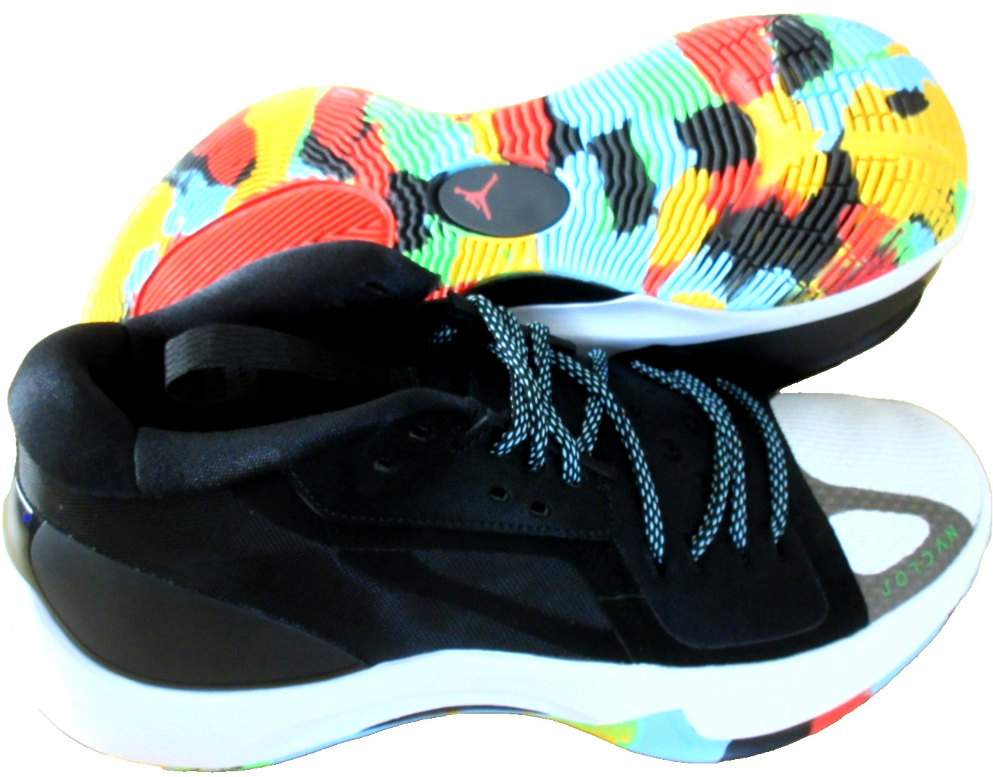 Jordan Men’s Zoom Separate Basketball Shoes Black Laser Green Strike Size 11.5