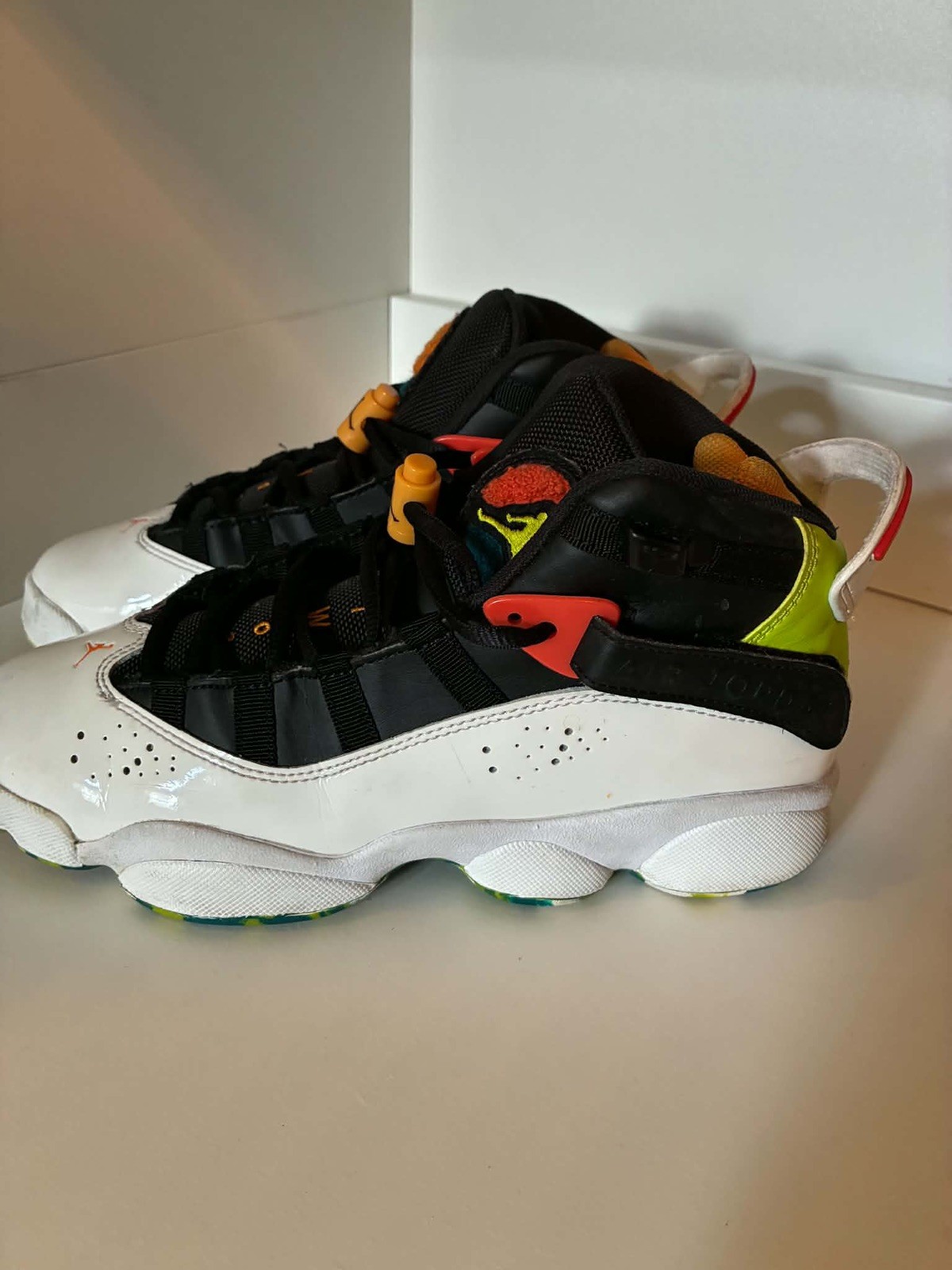 Nike Jordan 6 Rings His Airness Black White Size 6.5Y