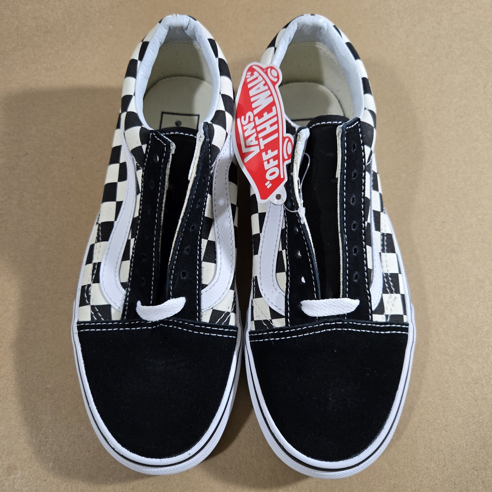 Size 4.5 – VANS Old Skool Primary Check Black/White Unisex Womens 6