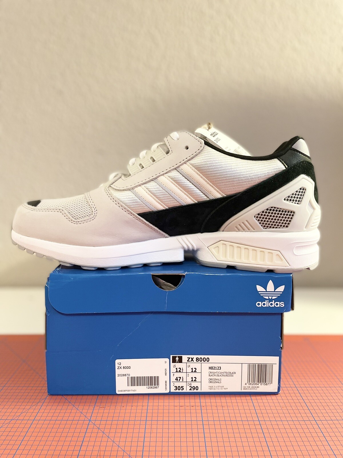 ADIDAS ZX 8000 SIZE 47 1/3 H02123 like AQUA