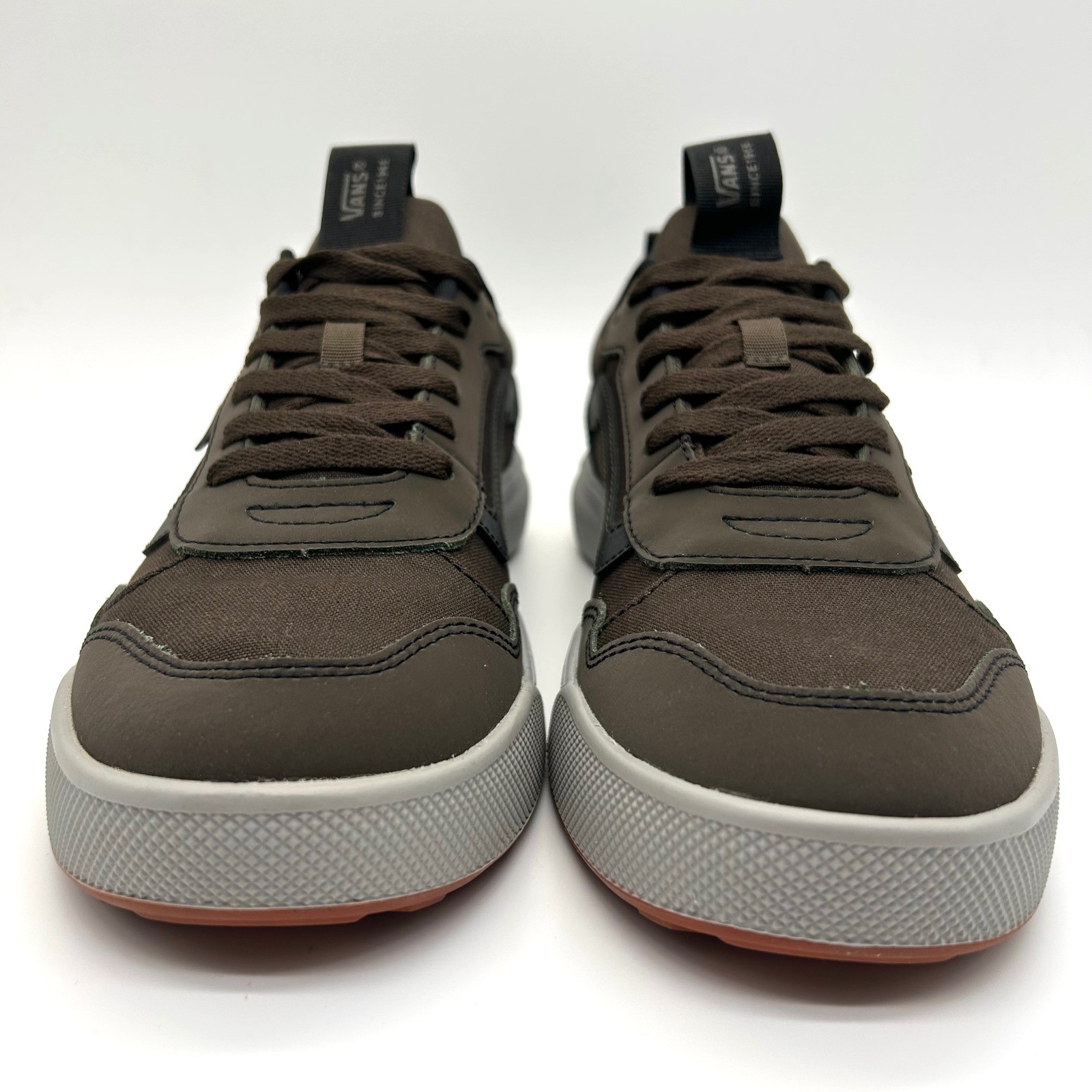 Vans Range Exp Shoes Mens 10 Coal Brown Reflective Low Top Skate Sneakers