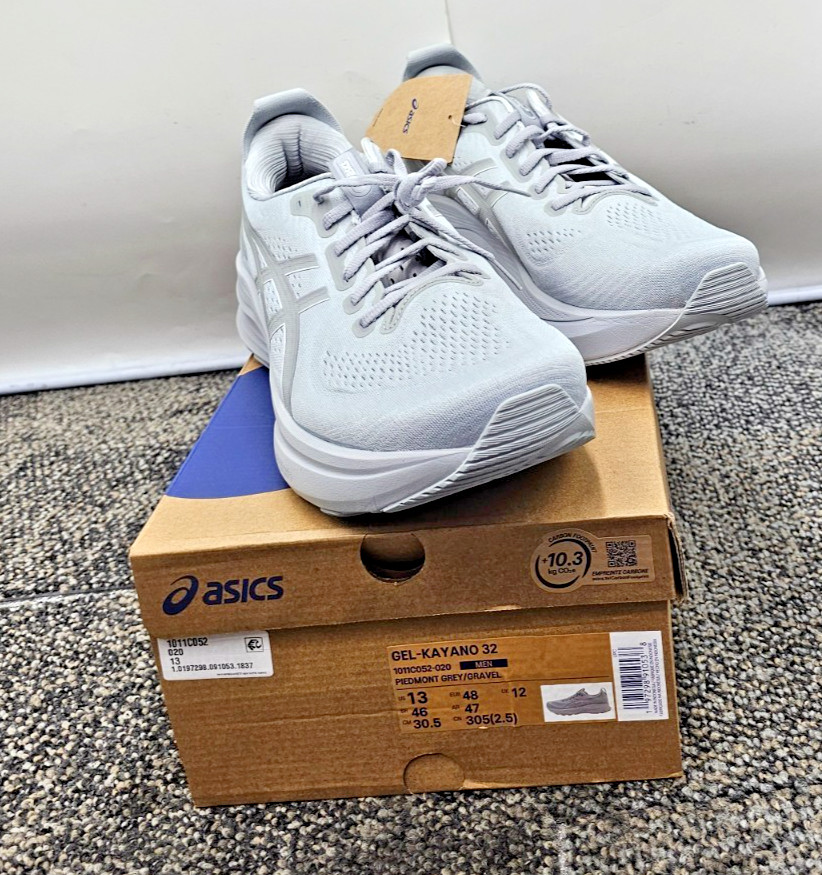 ASICS 1011C052-020 Men’s Gel-Kayano 32 Running Shoes US 13 Size Piedmont Grey