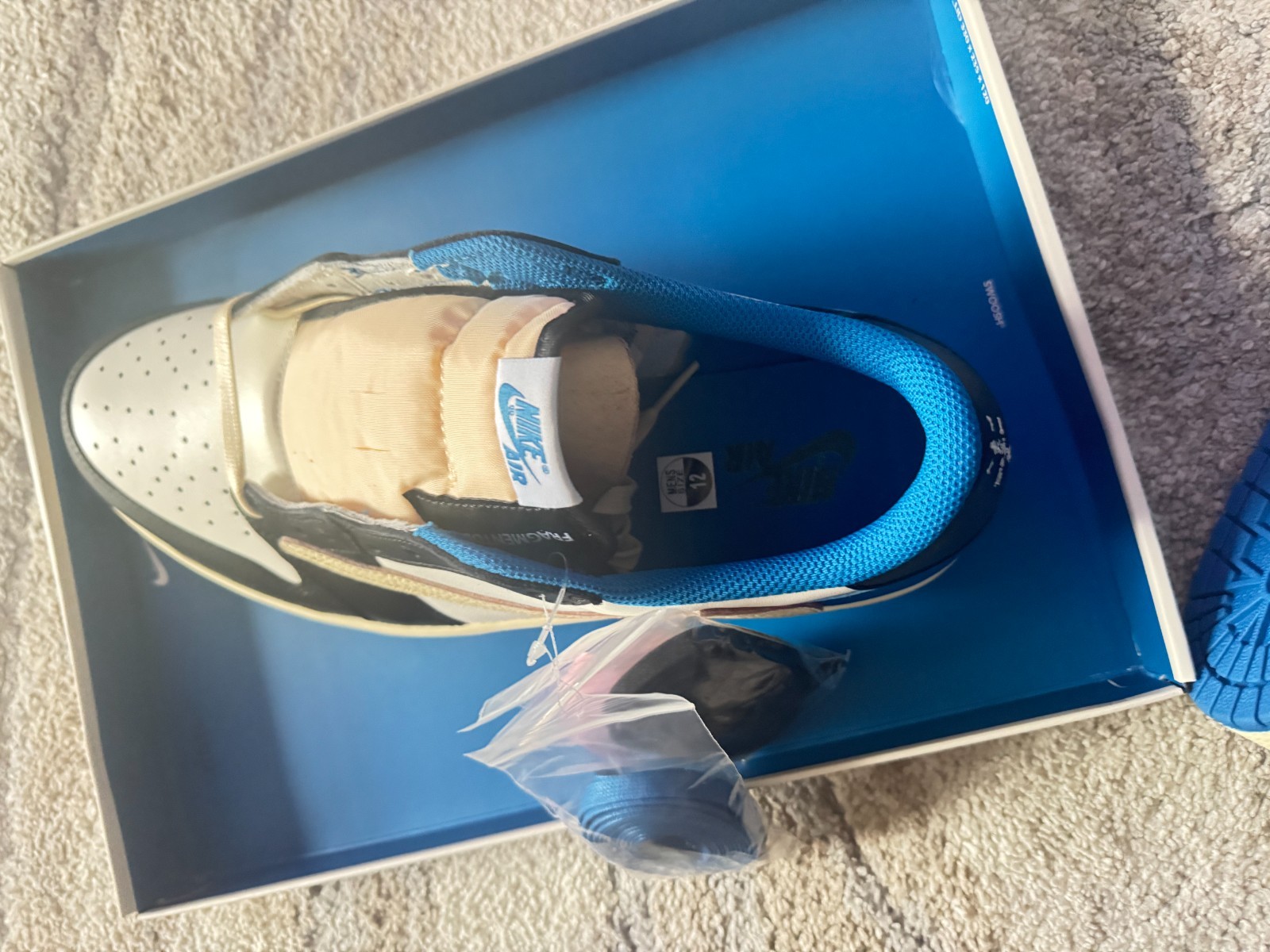 Brand New Size 12 Jordan 1 Retro Low OG SP Travis ScottxFragment “Military Blue