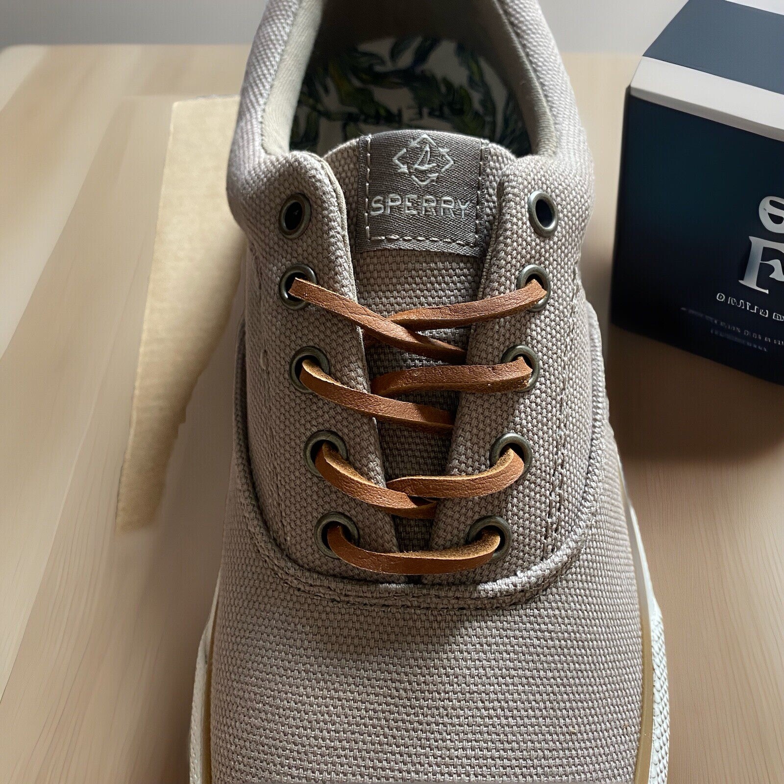 Sperry Top-Sider Striper SC Linen Taupe 7.5 M Men’s Sneakers