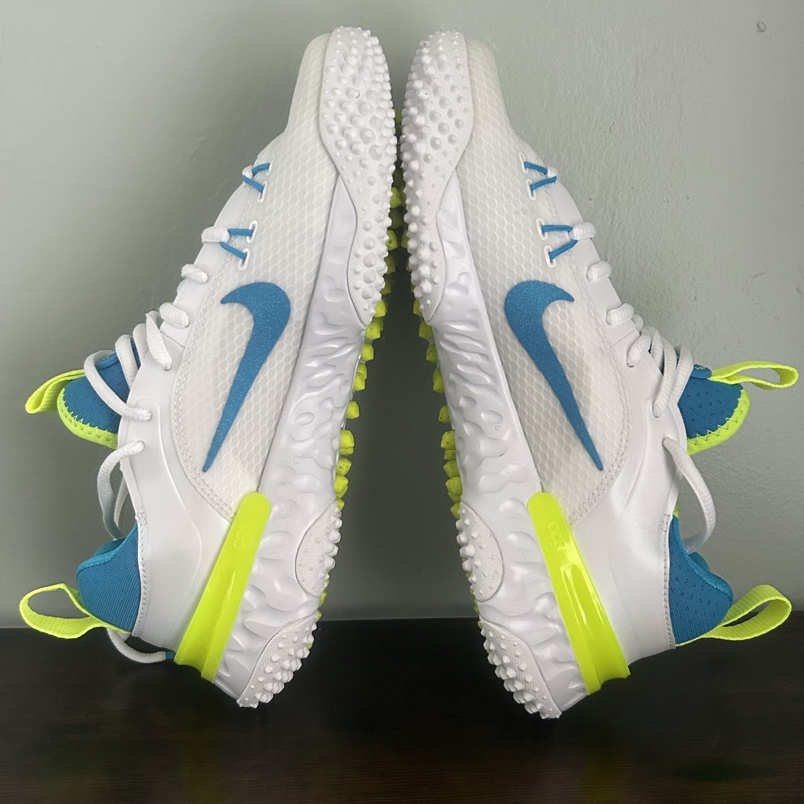 Nike Huarache 9 Elite TF SE Lacrosse Shoes Turf Cleats White Mens 5 FV6148-100