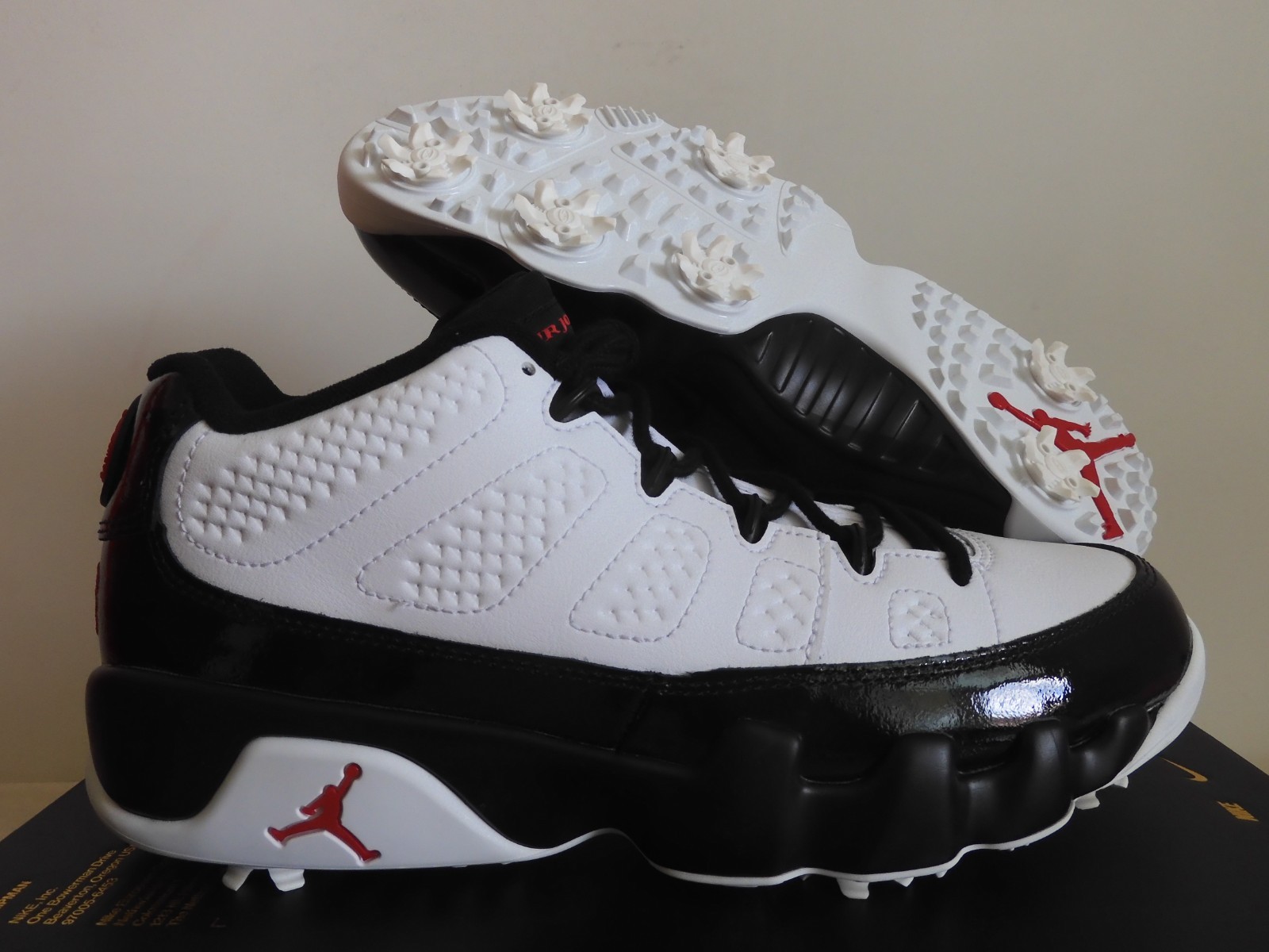 Nike Air Jordan 9 G Golf White-Black-True Red Mens [FJ5934-100]