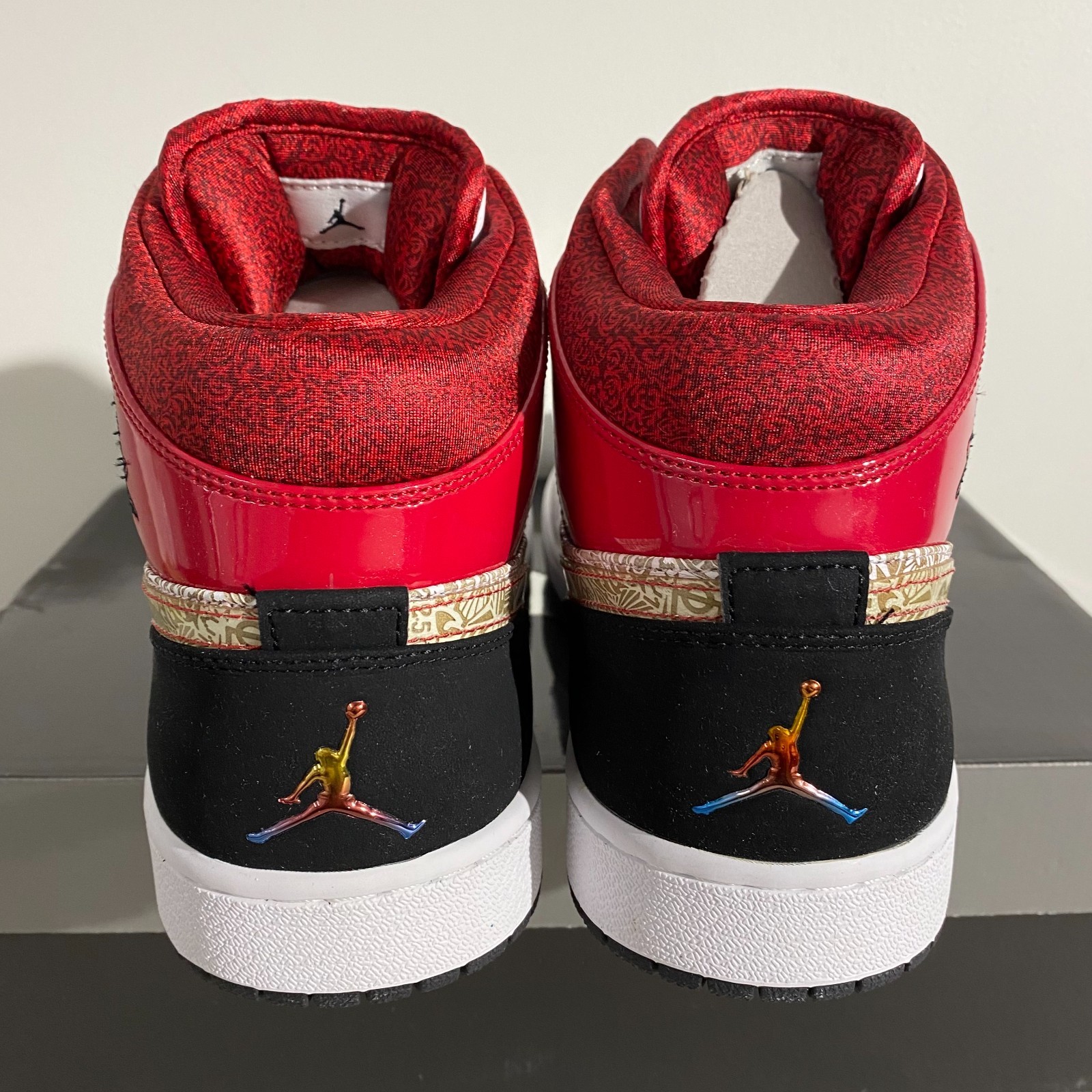 Size 12.5 – Air Jordan Retro 1 Phat 20 Laser White Black Varsity Red 395664-101