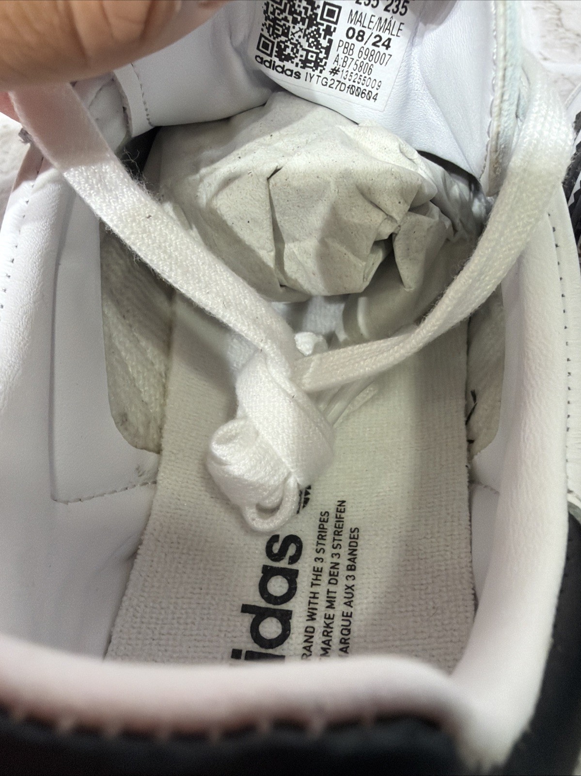Adidas Samba OG Cloud White Core Black Men’s Sneakers B75806 Sz 5 New In Box