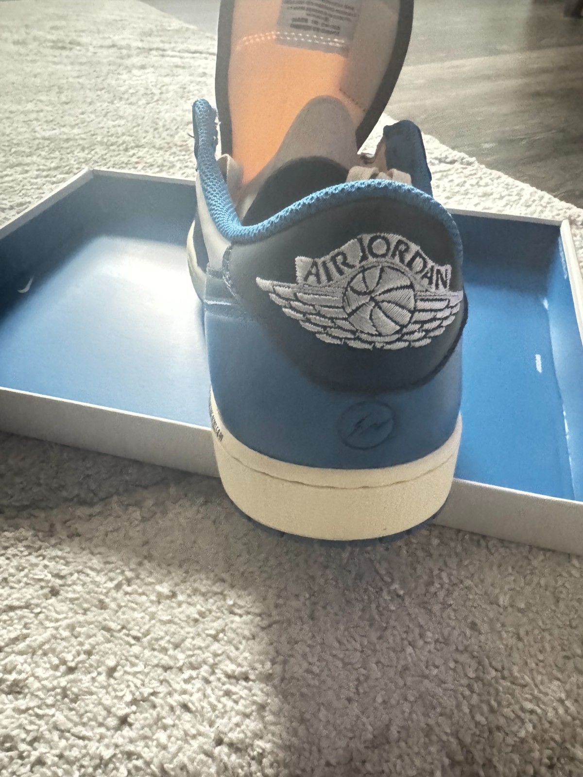 Brand New Size 12 Jordan 1 Retro Low OG SP Travis ScottxFragment “Military Blue