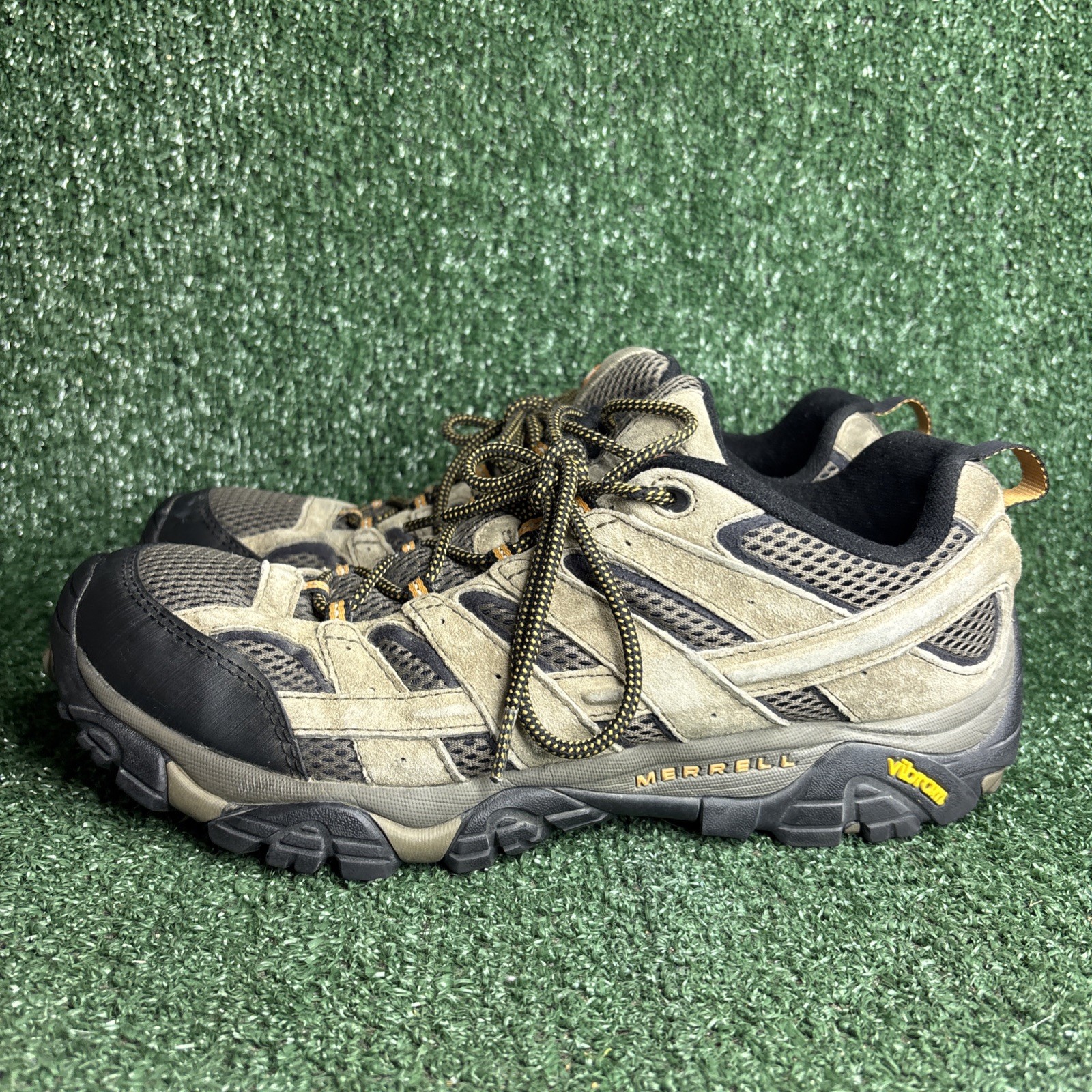 Merrell Moab 2 Ventilator Shoes Mens Size 12 Taupe Brown Hiking Vibram J06011