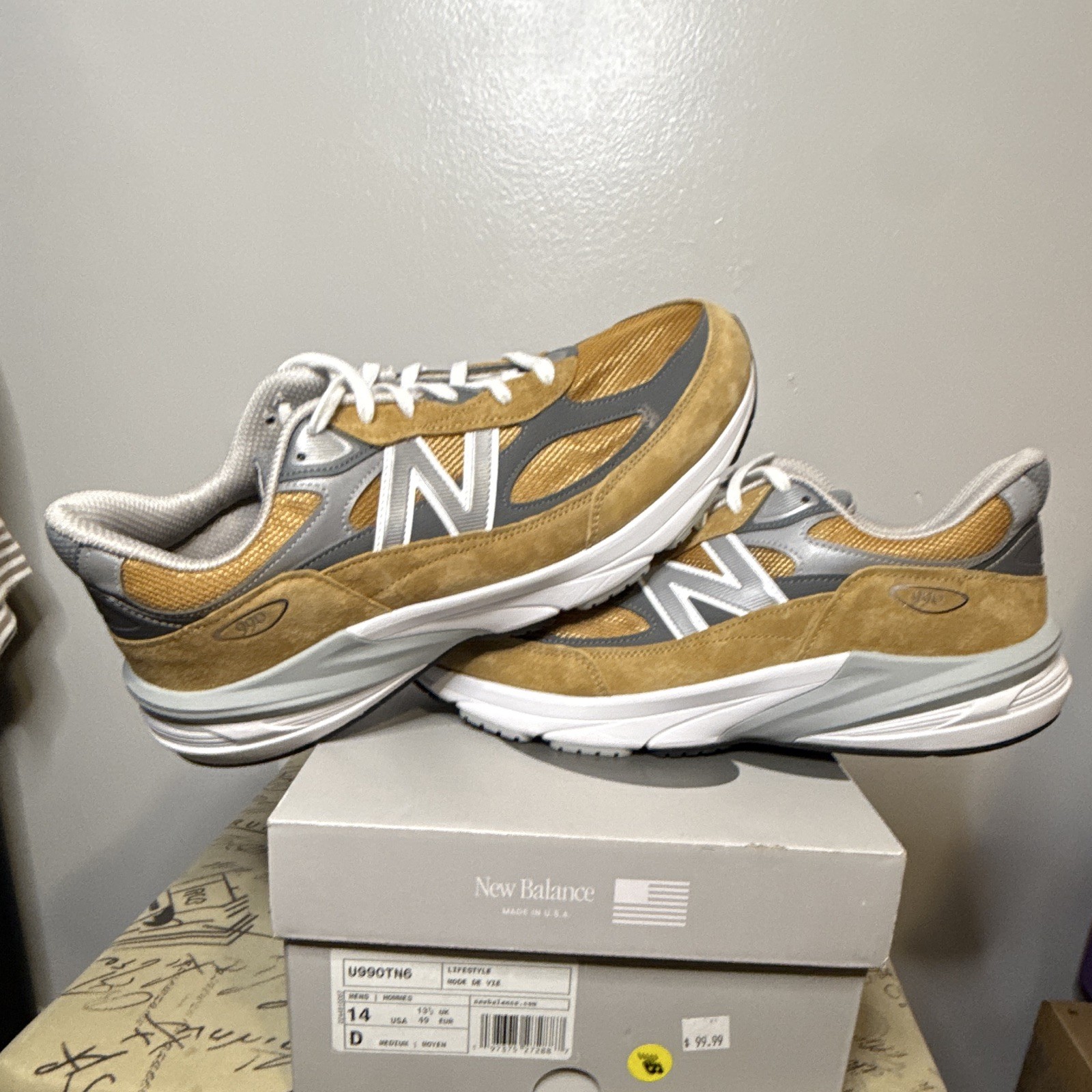 New Balance 990v6 Made in USA Workwear Brown/Grey Suede Low Top U990TN6