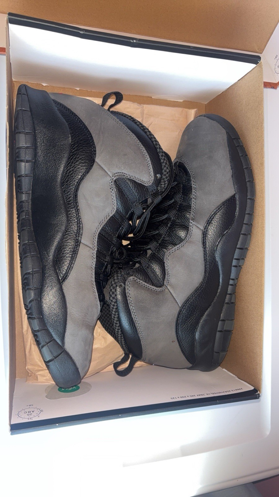 Jordan Air Jordan 10 Men’s Mid Top Lace Up Basketball Sneakers Gray/Black