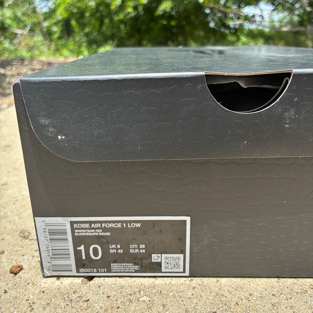 Nike Air Force 1 Low Kobe Bryant White/Team Red IB0018-101