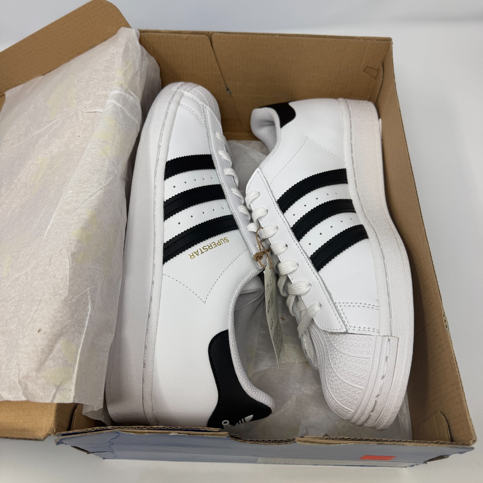 Adidas Superstar White Black Sizes 8-12 Casual Sneakers EG4958 – New with Box
