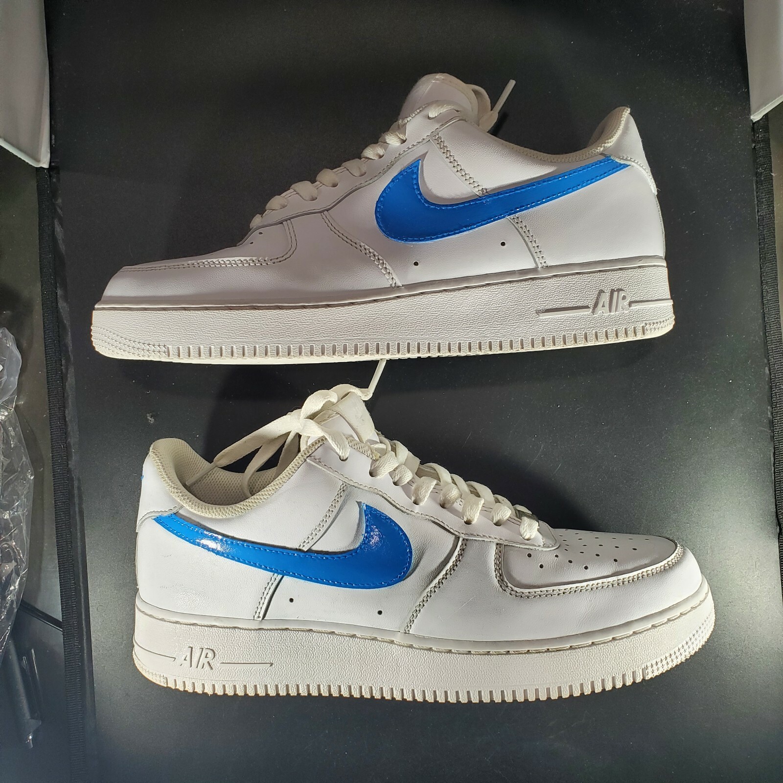Size 10-Nike Air Force 1 Low Custom. Bandana Swoosh. More Sizes available