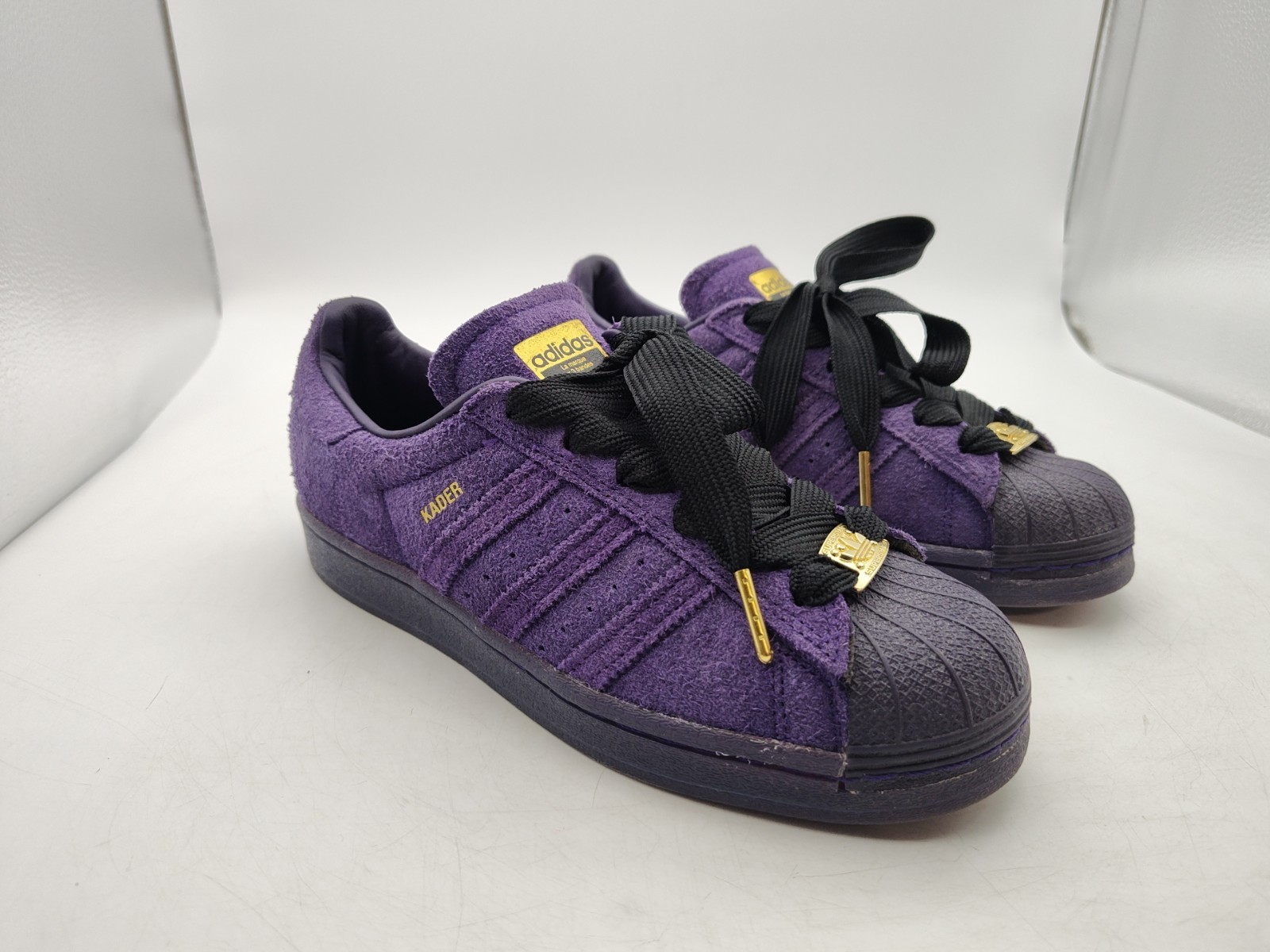 RARE-Adidas-Kader Superstar-ADV-Purple w/Gold-PCI789002-UNISEX Shoes-Mens Size 5