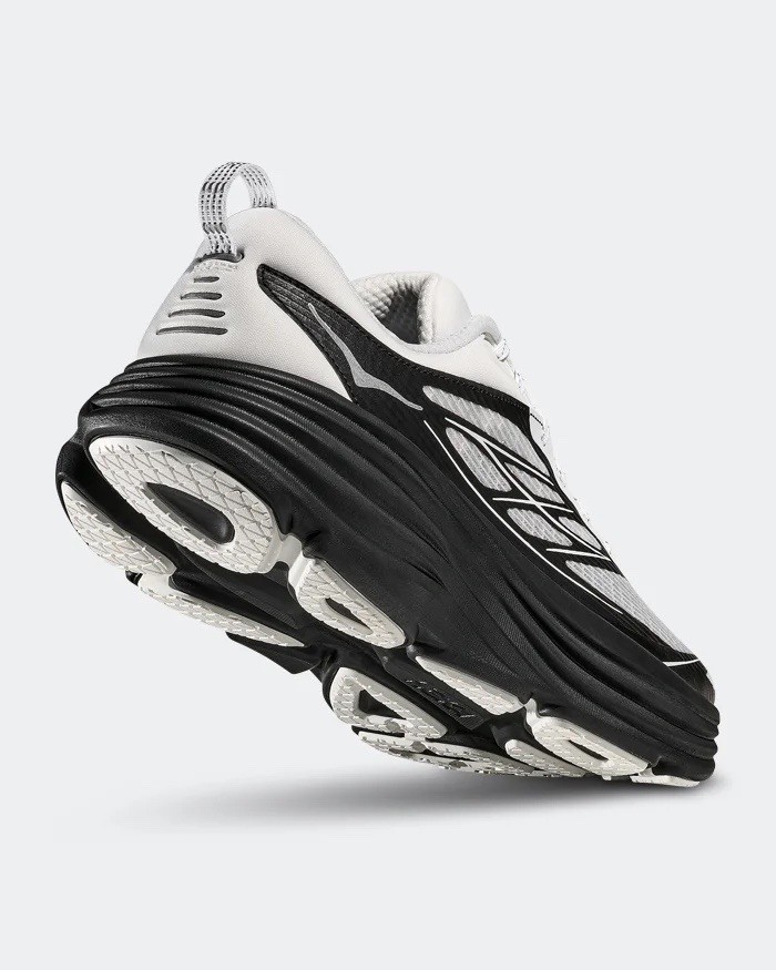 Hoka Bondi 8 TS Caged White Black Running Shoes Cushioned Mens 10.5
