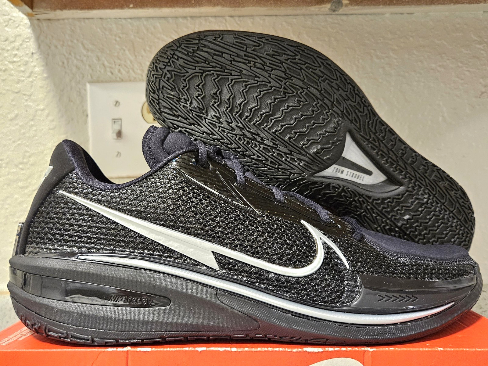 Nike Air Zoom G.T. Cut Basketball Shoes Sneakers Black Chrome Mens 15 CZ0175-006