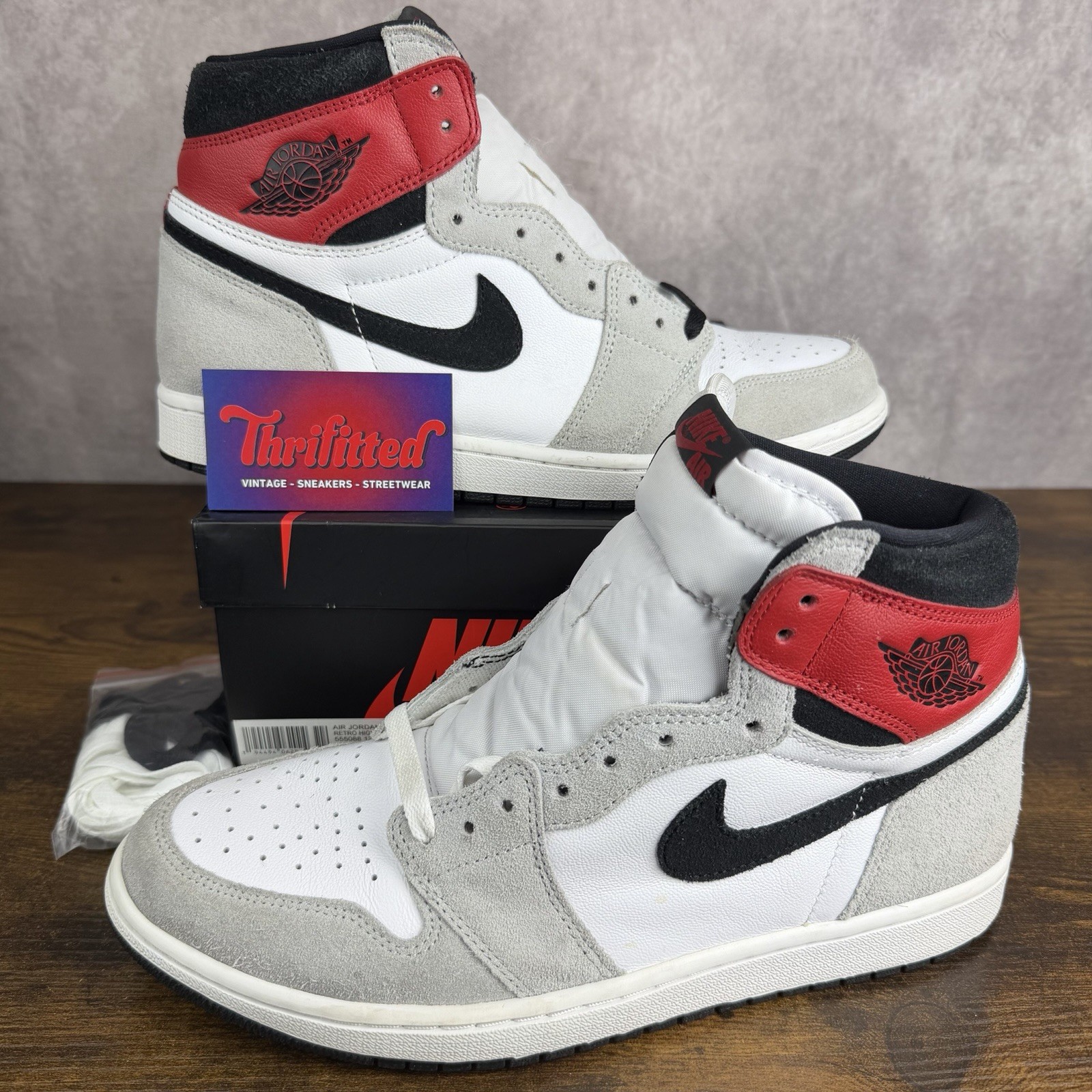 Air Jordan 1 Retro High Light Smoke Grey Size 11 555088-126 Men’s Shoes OG Rare